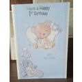 Have a Happy 1st Birthday - Glitter Card
