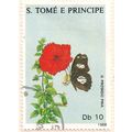 S. TOME E PRINCIPE, BUTTERFLY, D. Protasio Pina, blue 1988, Db10