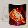 Fat Cat Space Pizza Mug Can Personalise Funny A...