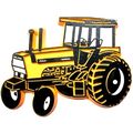 Orange Farm Tractor Fridge Magnet