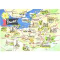 United Kingdom; land map; Somerset