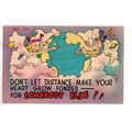 VINTAGE LINEN AMERICAN HUMOUR POSTCARD BOY AND ...
