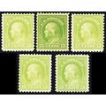 513, Mint VF NH 13¢ GROUP OF FIVE Franklin's CV...