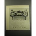 1957 Bonwit Teller English Bone China Breakfast Set Ad - Exquisite Christmas