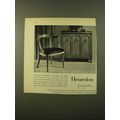 1961 Henredon Chair and Cabinet Advertisement -...