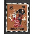 SINGAPORE 1968 50c TAR LILIN SG 110 FINE USED#2