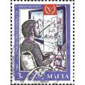 MALTA, Disabled artist, blue 1981, 3c