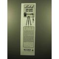 1959 Linhof Twin Shank Pro Tripod Ad