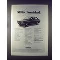 1972 Toyota Corolla 1200 Car Ad - $1956 Furnished