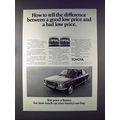 1972 Toyota Corolla 1200 Car Ad - Good Low Price!