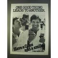 1979 Coca-Cola Soda Ad - One Good Thing Leads To