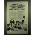 1987 United Way Ad - Taught Everyone An Important Lesson