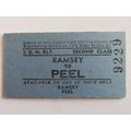 Isle of Man Railway Ramsey - Peel Ticket