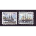 GREENLAND 1998 NAVIGATIONAL SHIPS SET 2 VALS U/...
