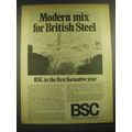 1968 BSC British Steel Corporation Ad - Modern ...