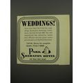 1953 Park Sheraton Hotel Advertisement - Weddings!
