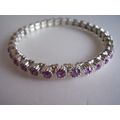 Vintage Tennis Bracelet Pink Crystal Stones in ...