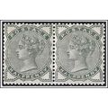 QV 1880 SG165 Half Penny Pale Green Pair Mounte...