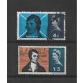 GB.Burns Commemoration set of 2.Phosphor Issue....