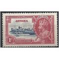 Antigua 1935 SG91 1d Deep Blue & Carmine Silver...