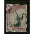 Swaziland QEII 1956 6d Black & Magenta Used SG ...