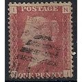 1858 SG43 1d Red Plate 95 Fine Used Check Lette...
