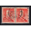 Used 1030 1/2c Benjamin Franklin Fine Pair KA5711