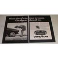 1966 Goodyear Double Eagle Tire & LifeGuard Spare Ad - No Man Around