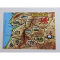 Mid Wales Map, Montgomeryshire Postcard