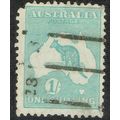 Australia 1929 Kangaroo 1/- Blue Green wmk W7 SG109 GU