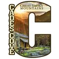 Cades Cove Tennessee with Cabin and Mountains C...