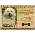 Cockapoo Engraved Wood Picture Frame Magnet