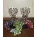 VTG WESTON BEVELED ETCHED MIXED SET WINE WATER ...