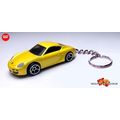 RARE KEY CHAIN YELLOW BLACK PORSCHE CAYMAN S CU...