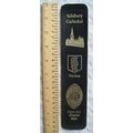 Vintage: black leather bookmark - Salisbury Cat...
