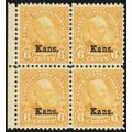 664, Mint VF NH 6¢ Kansas - A Beautiful Block *...