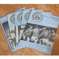 X 5 Manchester City Vintage Football Programmes.