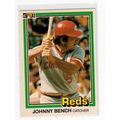 1981 Donruss Johnny Bench baseball card #62 – H...