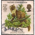 GB, MAMMALS, Pine Marten, green 1986, 22p