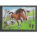 AUS 2005 $1.00 'DOWN ON THE FARM- HORSE' FINE U...