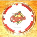 (1) Baltimore Orioles Poker Chip Golf Ball Mark...