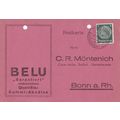 Germany 1936 CR Montenich Bonn Postcard Blanken...