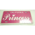Mini 4.5" Pink California Princess license Plat...