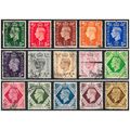 1937 -1939 King George VI ½d-1s, Dark Colours S...