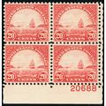 698, Mint VF NH 20¢ Plate Block of Four SCV $60...