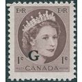 Canada 1956 1c. purple-brown Official SGO202 MNH