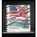 Used 2280a 25c U.S. Flag Fine CNS 3 PA6230