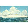 Greek Line SS ARKADIA Company Art Postcard