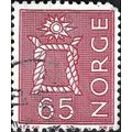 NORWAY, Clove-hitch knot and sun, red-violet 19...