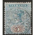 Tasmania 1892 SG218 5d Pale Blue & Brown Fine U...